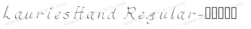LauriesHand Regular字体转换